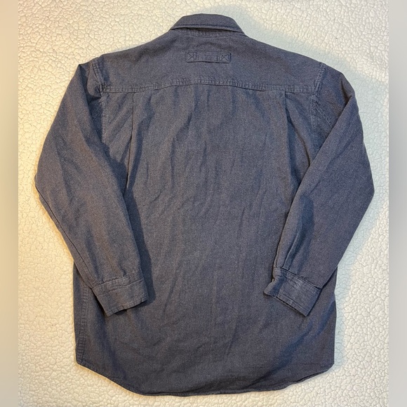 Duluth Navy Blue Flannel Button Up Shirt Men’s Medium - Picture 2 of 6